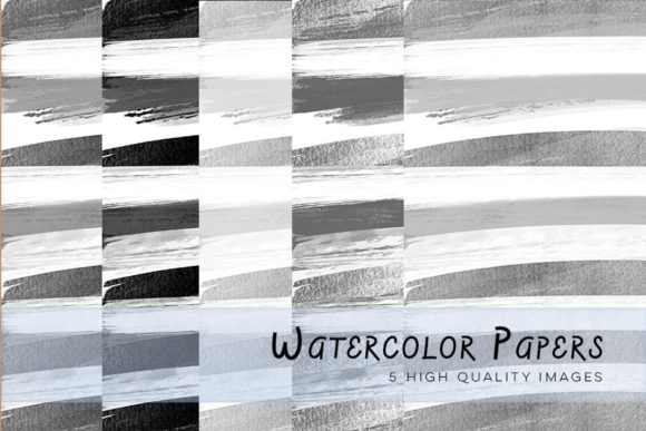 Black and White Watercolour Clip Art and Illustrations