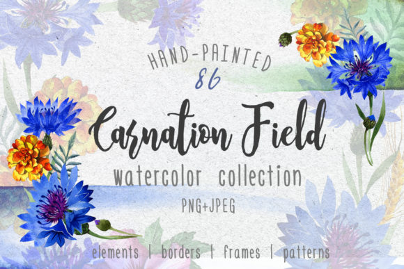 Carnation Field Watercolor Set