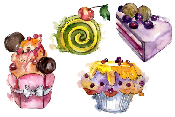 Dessert Dream Watercolor Illustrations