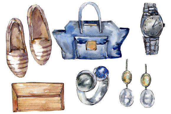 Fashionable Collection Dream Watercolor Illustrations