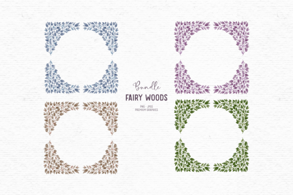 Watercolor Greenery Clipart Bundle and Illustrations