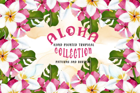 Watercolor Tropical Borders and Patterns